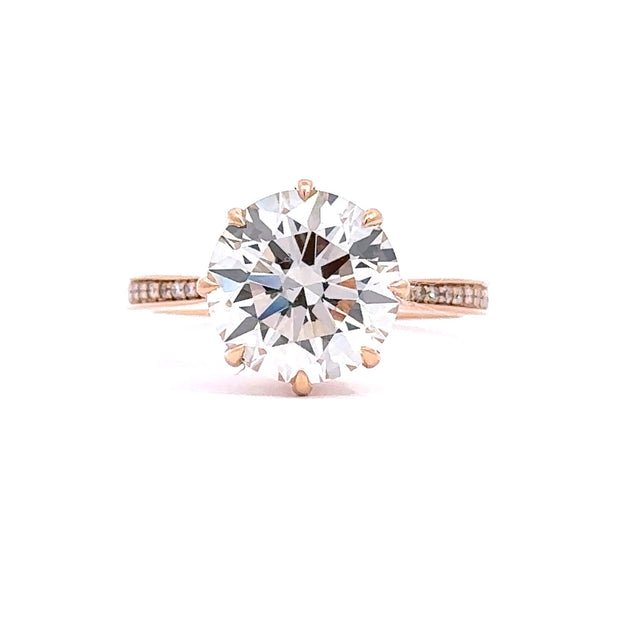 Large Round Canadian Diamond Solitaire Ring