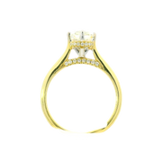 Simon G Radiant Cut Diamond Ring with Hidden Halo