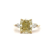 Fancy Yellow Radiant Canadian Diamond Ring