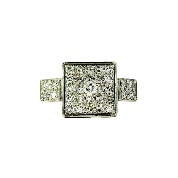 Yellow Gold Multistone Ring with Round Cut Diamonds