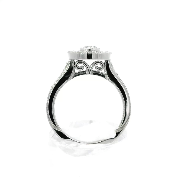 Platinum Antique Old European Diamond Engagement Ring