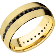 14K Yellow Gold + Satin Finish