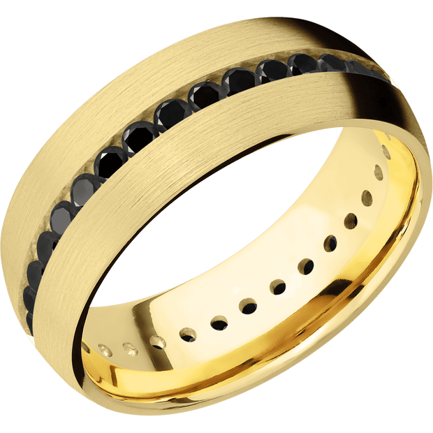 14K Yellow Gold + Satin Finish