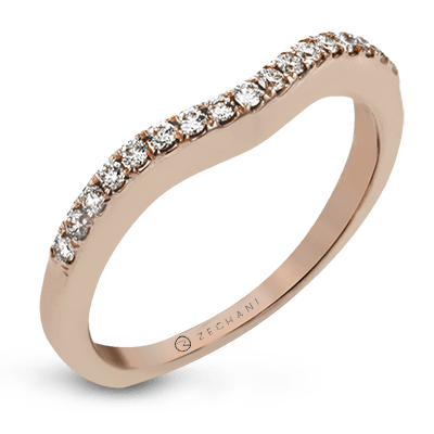 Bague d'anniversaire ZR436 en or 14 carats avec diamants