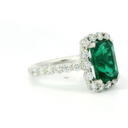 Emerald and Canadian Diamond Ring