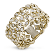 ZR1294 Bague main droite en or 14 carats avec diamants