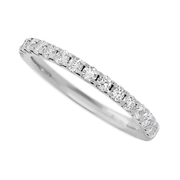 14K White Gold band with 15 Round Lab Grown Diamond (ST) having TCW-.45