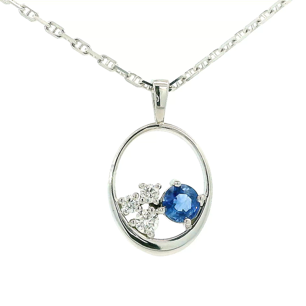 Pendentif constellation saphir et diamant