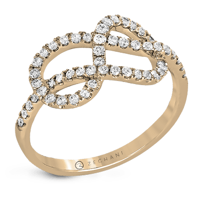 ZR1152 Right Hand Ring in 14k Gold with Diamonds