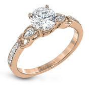 ZR1472 Engagement Ring in 14k Gold with Diamonds