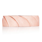 Geometric Crescent in Satin Finish Wedding Band
