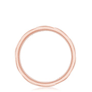 Geometric Crescent in Satin Finish Wedding Band