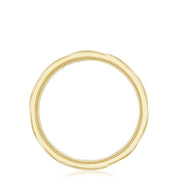 Geometric Crescent in Satin Finish Wedding Band