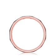Geometric Faceted in Satin Finish Wedding Band