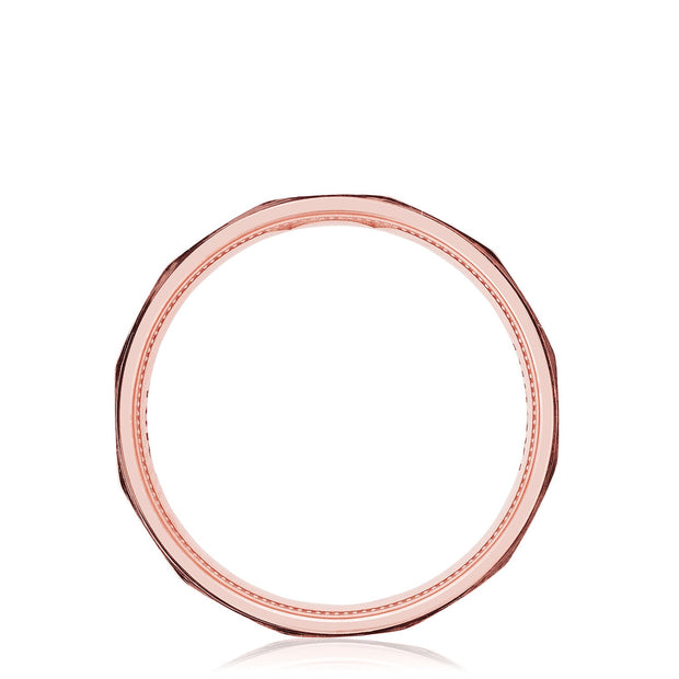 Geometric Faceted in Satin Finish Wedding Band