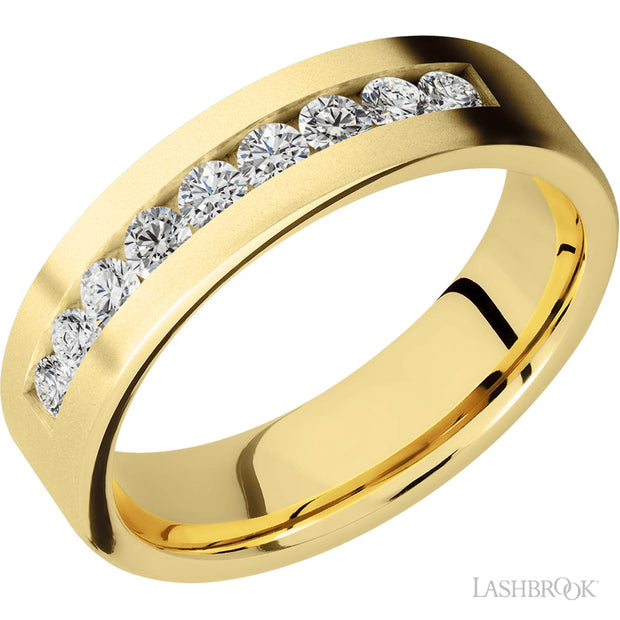 Men's Yellow Gold and Diamond Ring