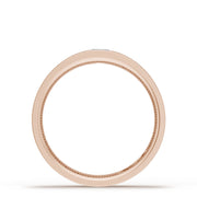 Bezel Set Diamond Wedding Band in Brushed Finish