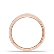 Bezel Set Diamond Wedding Band in High Polish
