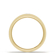 Bezel Set Diamond Wedding Band in Brushed Finish