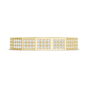 Diamond Faceted - Full Coverage Wedding Band in High Polish  - 4mm