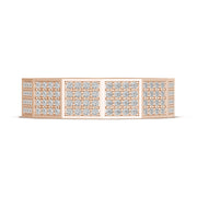 Diamond Faceted - Full Coverage Wedding Band in High Polish  - 6mm