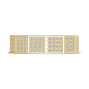 Diamond Faceted - Full Coverage Wedding Band in High Polish  - 6mm