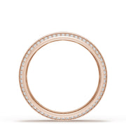 Bevel Edge Diamond Wedding Band in Brushed Finish - 5mm