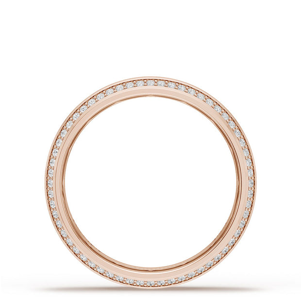 Bevel Edge Diamond Wedding Band in High Polish - 5mm
