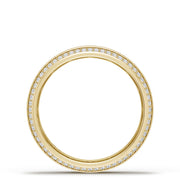 Bevel Edge Diamond Wedding Band in Brushed Finish - 5mm