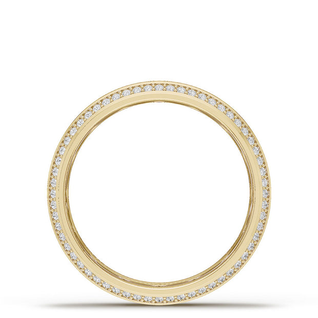 Bevel Edge Diamond Wedding Band in High Polish - 5mm
