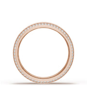 Bevel Edge Diamond Wedding Band in High Polish - 7mm