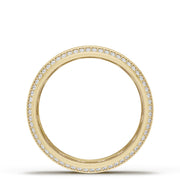 Bevel Edge Diamond Wedding Band in High Polish - 7mm