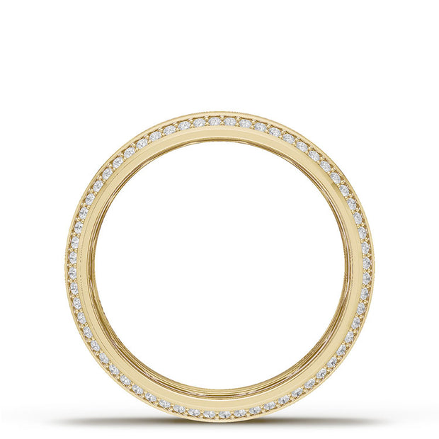 Bevel Edge Diamond Wedding Band in High Polish - 7mm