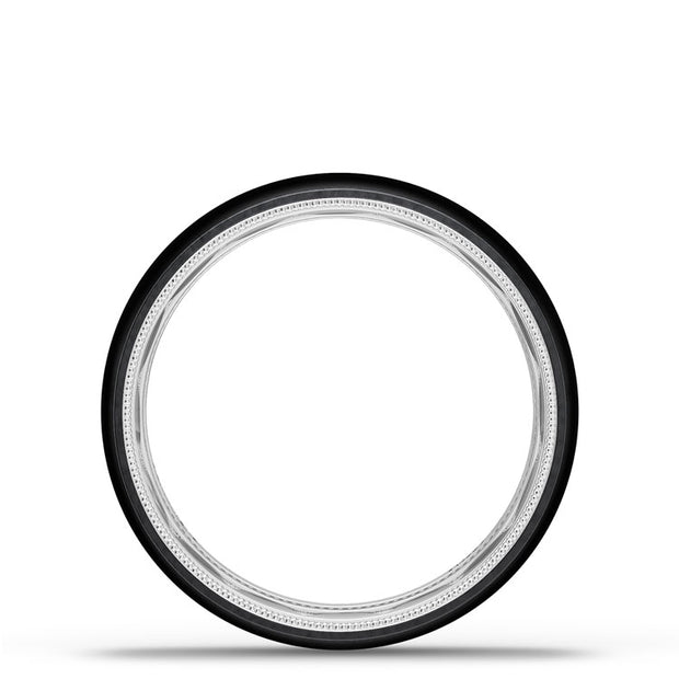 Titanium Two-Tone Round Wedding Band - 6mm