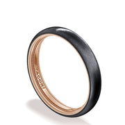 Titanium Two-Tone Round Wedding Band - 4mm