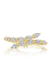 Pear Diamond Ring in 18k Yellow Gold