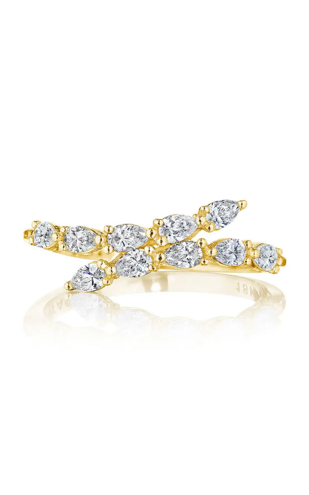 Pear Diamond Ring in 18k Yellow Gold