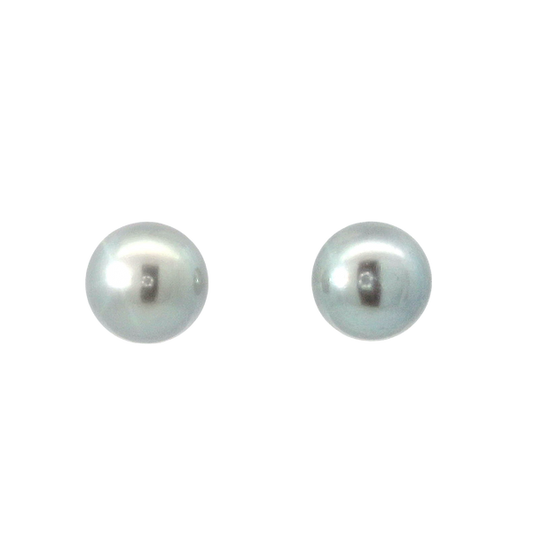 Grey Freshwater Pearl Stud Earrings