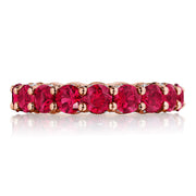 Round Ruby Eternity Band