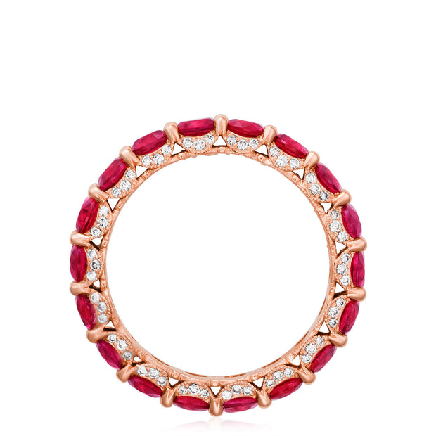 Round Ruby Eternity Band