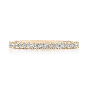 French Pavé Diamond Wedding Band - 2mm