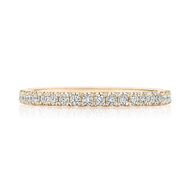 French Pavé Diamond Wedding Band - 2mm