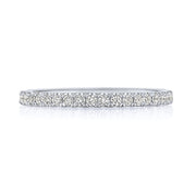 French Pavé Diamond Wedding Band - 2mm