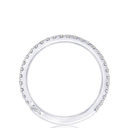 French Pavé Diamond Wedding Band - 2mm