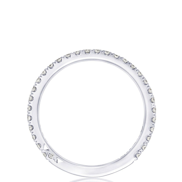 French Pavé Diamond Wedding Band - 2mm