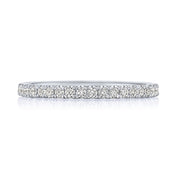 French Pavé Diamond Wedding Band - 2mm