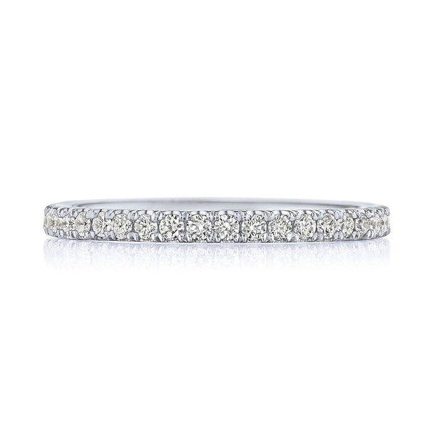 French Pavé Diamond Wedding Band - 2mm