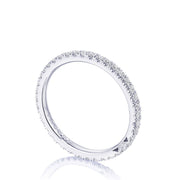 French Pavé Diamond Wedding Band - 2mm