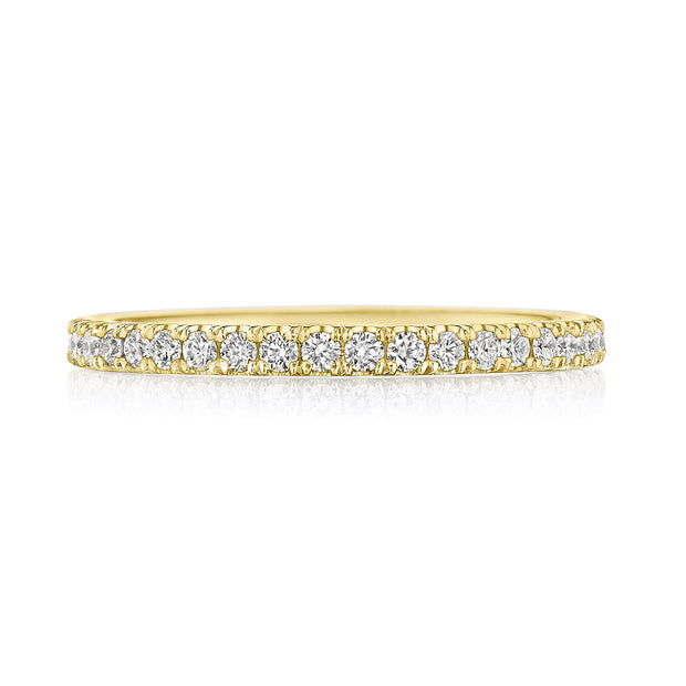 French Pavé Diamond Wedding Band - 2mm
