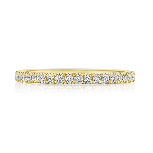French Pavé Diamond Wedding Band - 2mm